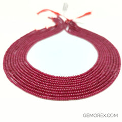 Ruby Smooth Roundel Beads 2.50-3.00mm