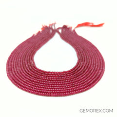 Ruby Smooth Roundel Beads 2.70-3.50mm