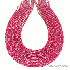 Ruby Smooth Roundel Beads 2.70-3.50mm