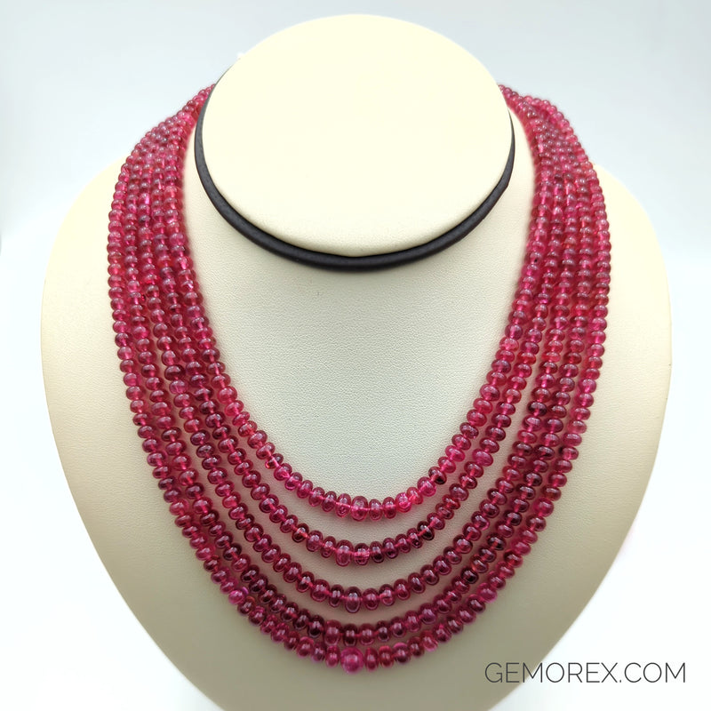 Red Spinel Smooth Roundel Beads 4.50-7.50mm