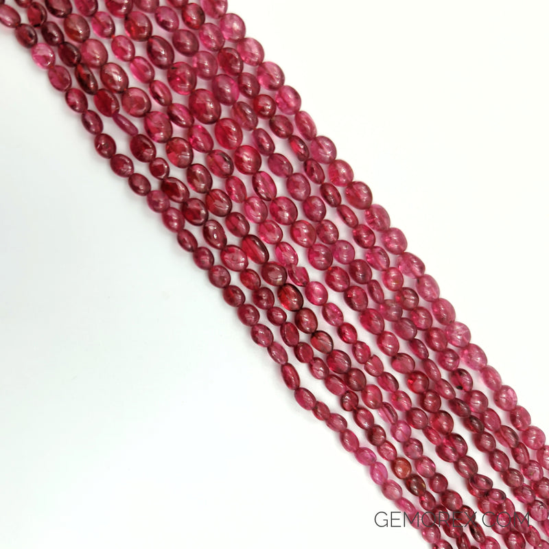 Red Spinel Smooth Oval Beads 2.10-4.30mm