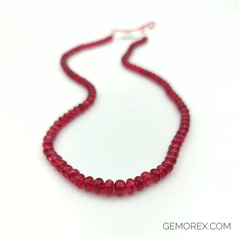 Red Spinel Smooth Roundel Beads 5.00-6.70mm