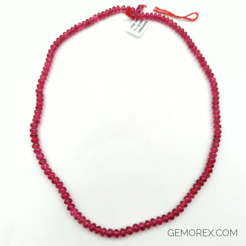 Red Spinel Smooth Roundel Beads 4.50-4.90mm