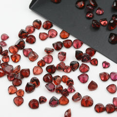 Red Garnet Heart Brilliant Cut Calibrated (MULTIPLE SIZES) - Gemorex International Inc
