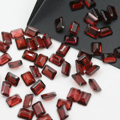 Red Garnet Rectangle Step Cut Calibrated (MULTIPLE SIZES) - Gemorex International Inc