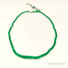 Emerald Faceted Roundel Beads 3.20-4.00mm