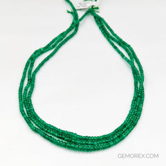 Emerald Faceted Roundel Beads 2.50-5.90mm