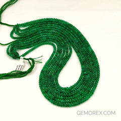 Emerald Smooth Roundel Beads 3.30-5.70mm