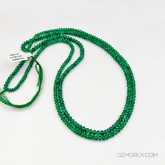 Emerald Smooth Roundel Beads 3.30-5.20mm