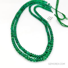 Emerald Smooth Roundel Beads 4.20-7.20mm