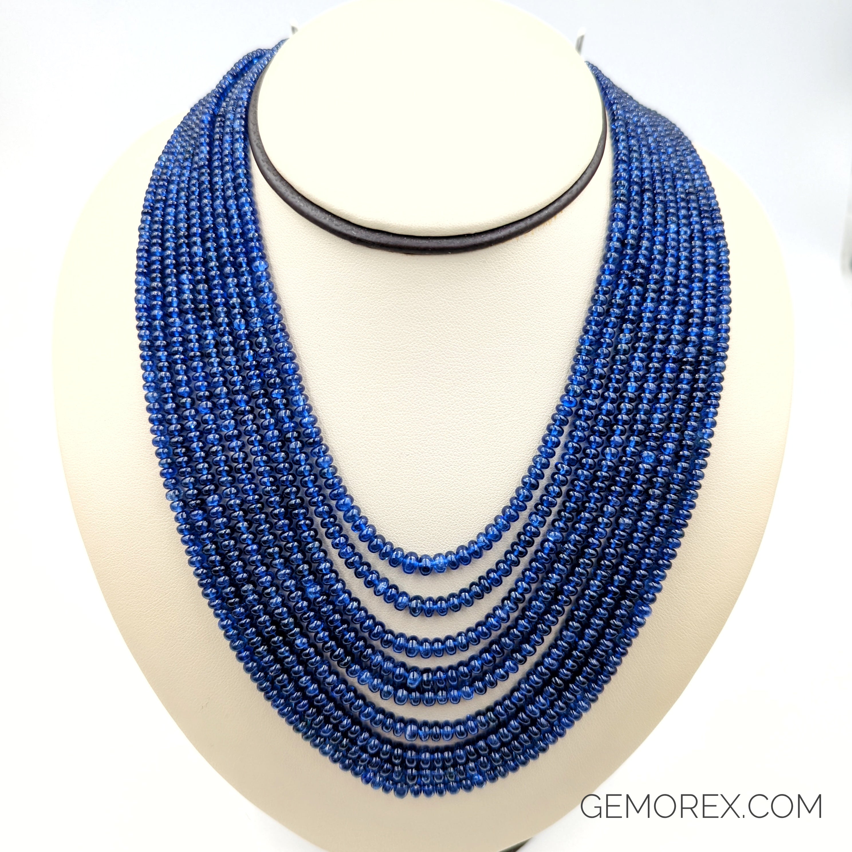 Blue Caviar Silver Station Ceramic Beaded Necklace 3mm – LAGOS