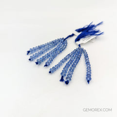Blue Sapphire Smooth Tassel Roundel Beads 3.30-5.00mm
