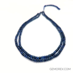Blue Sapphire Smooth Roundel Beads 3.70-5.80mm