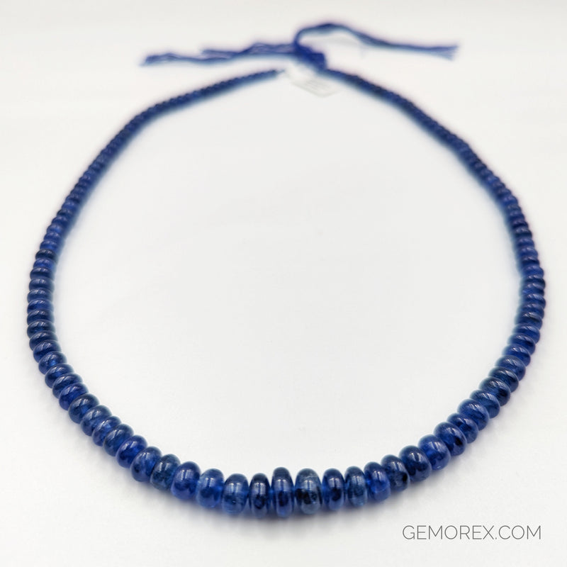 Blue Sapphire Smooth Roundel Beads 3.90-8.50mm