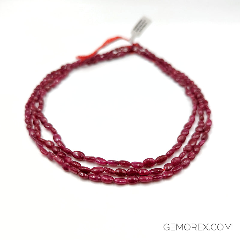 Ruby Smooth Oval Beads 2.40-3.30mm