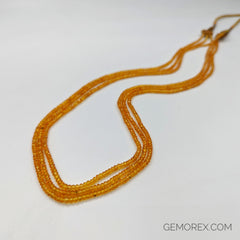 Yellow Sapphire Faceted Roundel Beads 2.20-3.70mm