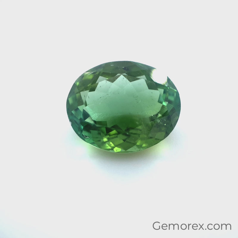 Green Tourmaline Oval Faceted 5.66ct