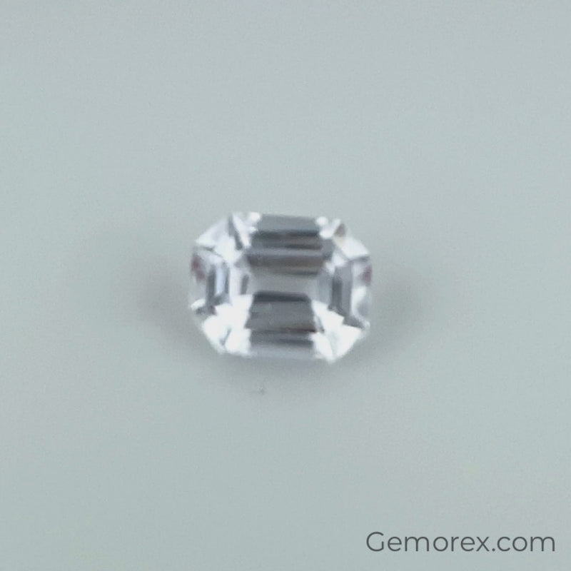 White Sapphire emerald Cut 1.32 ct - Gemorex International Inc.
