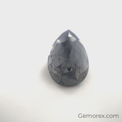 Black Diamond Pear Shape Rose Cut 4.61ct