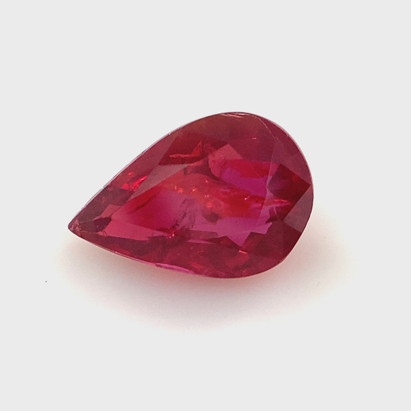 Ruby Pear Faceted 1.01ct