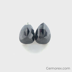 Black Diamond Pear Shape Rose Cut 2.59ct