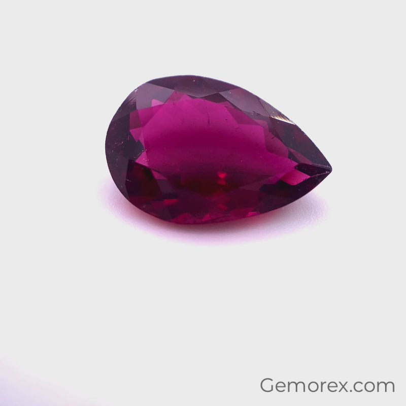 Red Tourmaline Pear Shape Faceted 4.21ct