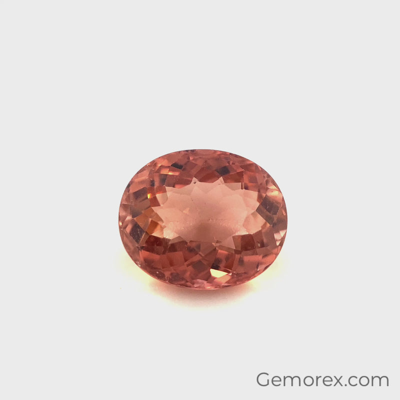 Peach Tourmaline Oval Faceted 4.06ct