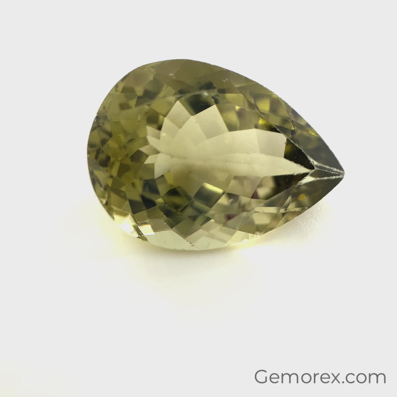 Yellow Tourmaline Pear Shape Faceted 9.34ct