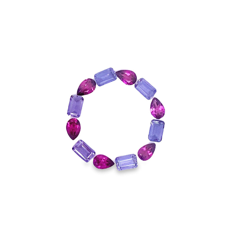 Purple Garnet and Iolite Ring/Pendant Layout