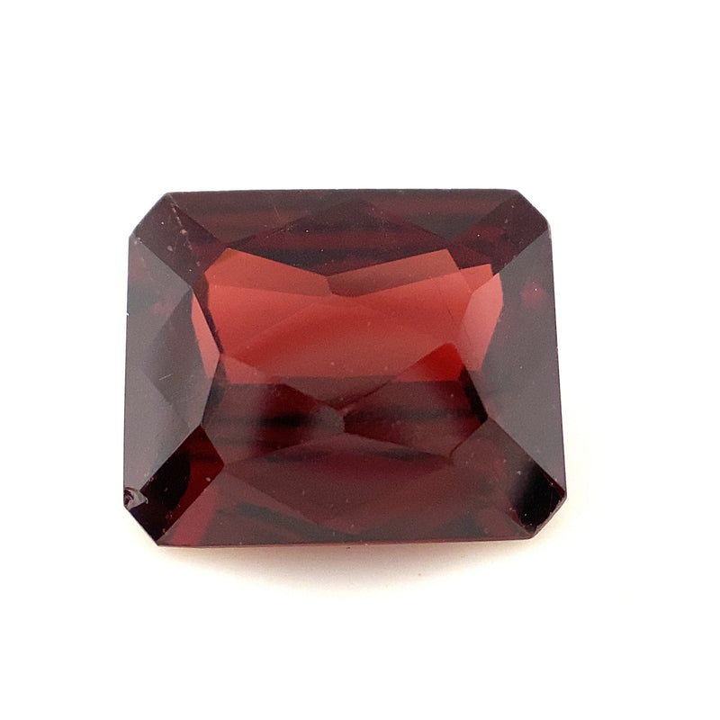 Red Garnet Emerald Checkerboard Faceted 6.1ct