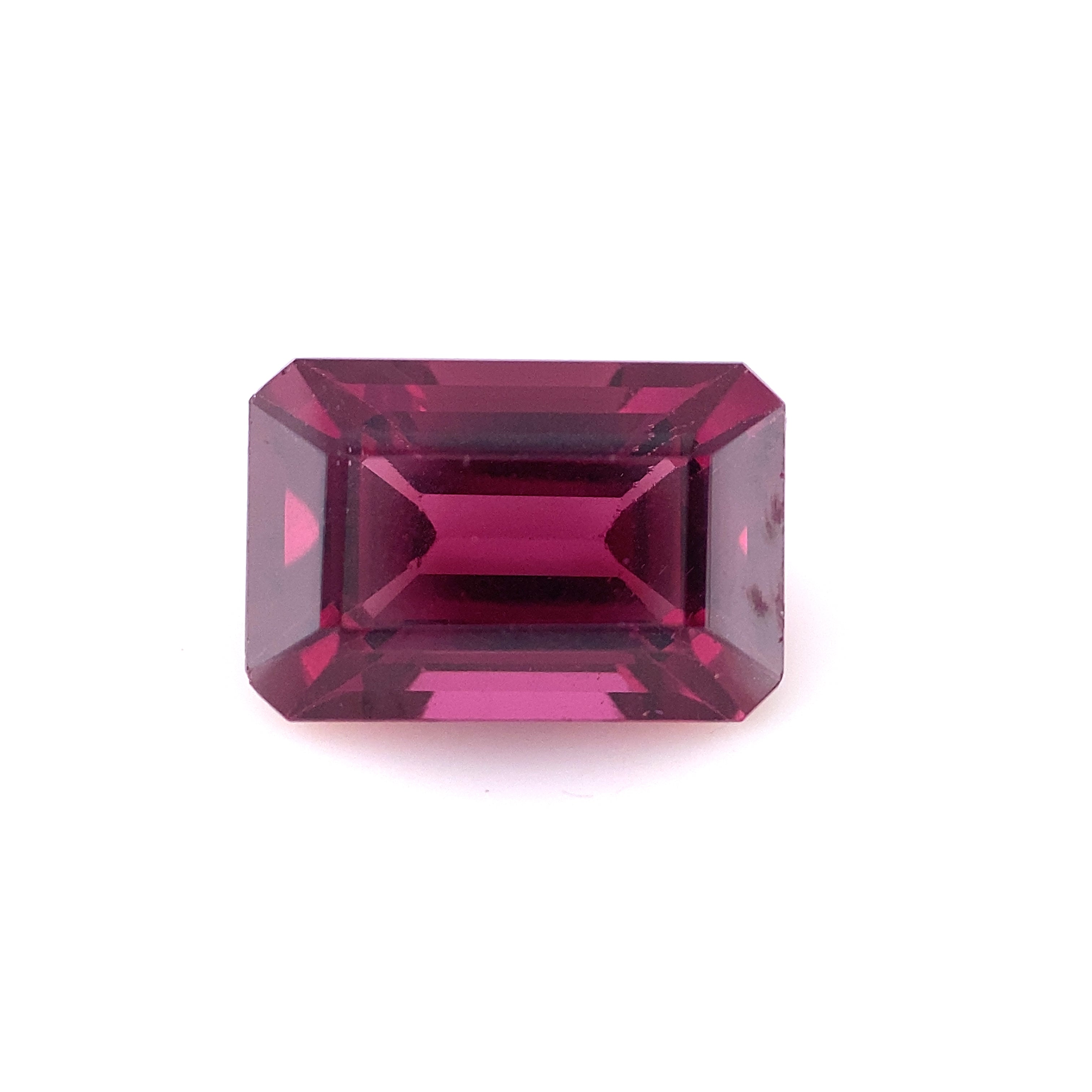 Natural Rhodolite Garnet Gemstone - 7mm Square Cut, 2.00 Carat, Eye Clean