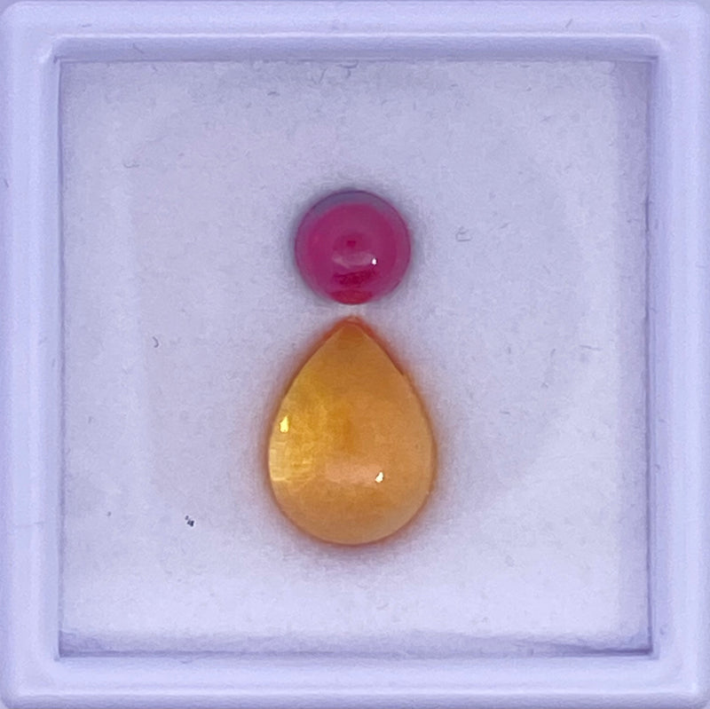 Garnet and Citrine Earring Layout