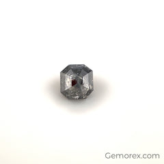 Salt n Pepper Natural Diamond 5.30 x 5.10 x 3.10mm Emerald Cut Rose Cut
