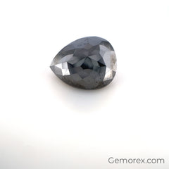Black Diamond Pear Shape Rose Cut 3.94ct