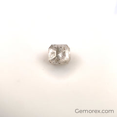 Salt n Pepper Natural Diamond 5.26 x 4.67 x 3.34mm Emerald Cut Rose Cut