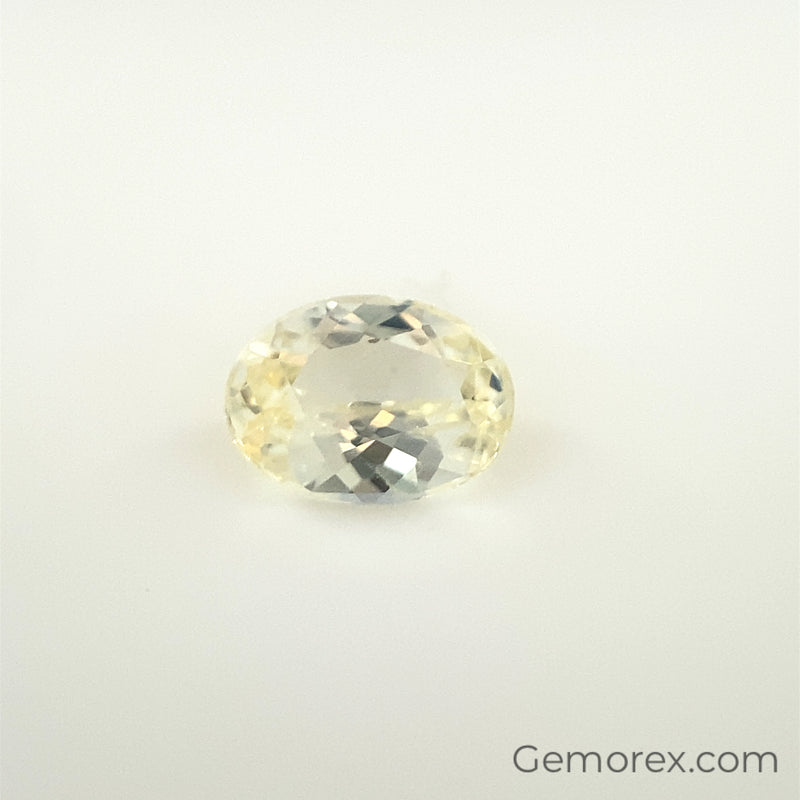 Fancy Color Pastel Canary Yellow Sapphire Oval 1.20ct - Gemorex International Inc.