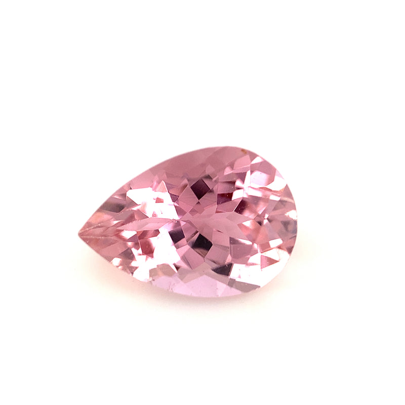 Baby Pink Tourmaline Pear Faceted 2.56ct
