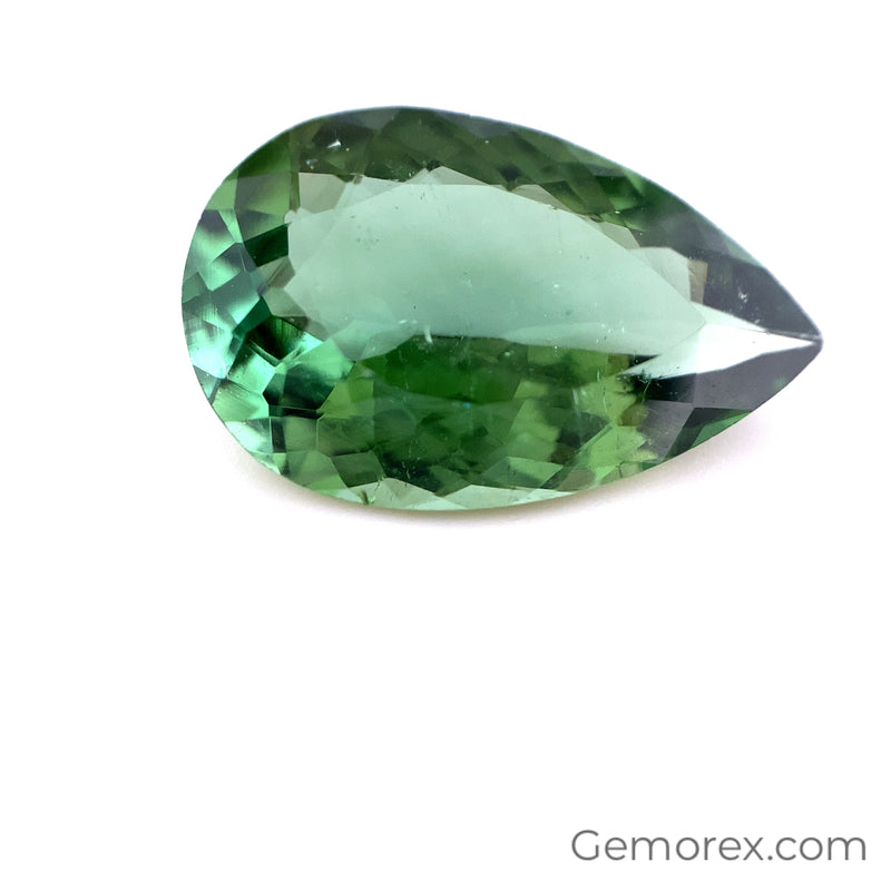 Teal Tourmaline Pear Shape Faceted 6.90ct