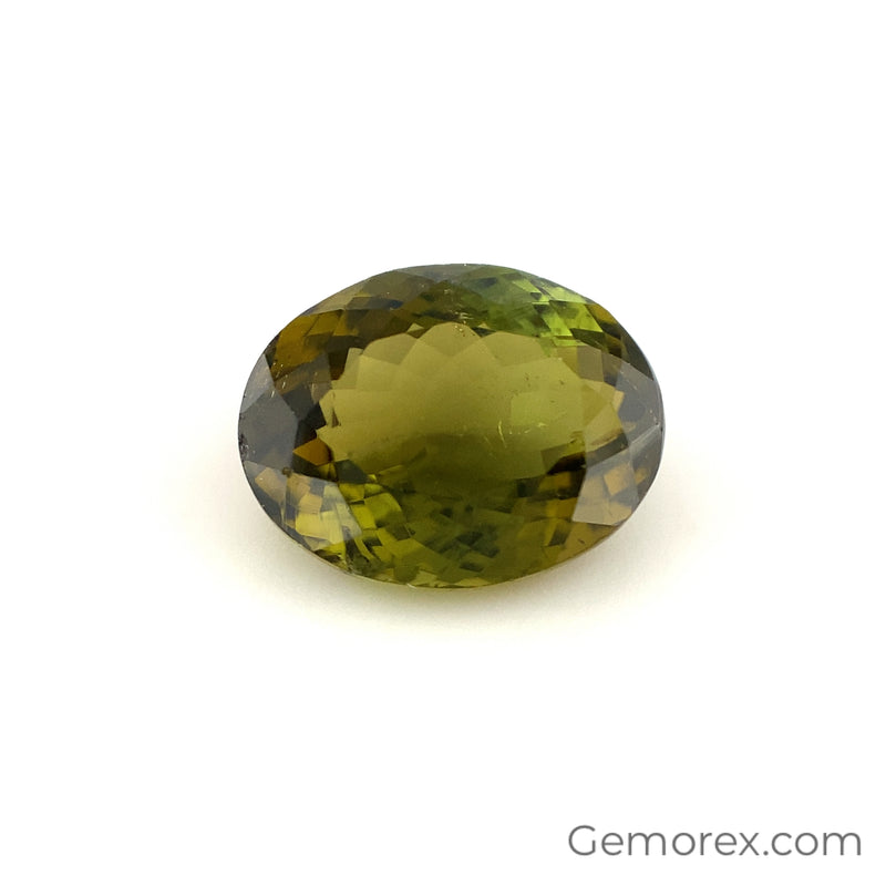 Olive Tourmaline Oval Faceted 7.00ct