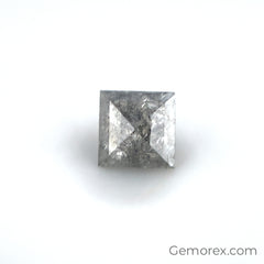 Salt and Pepper Natural Diamond Square Rose Cut 1.36 ct