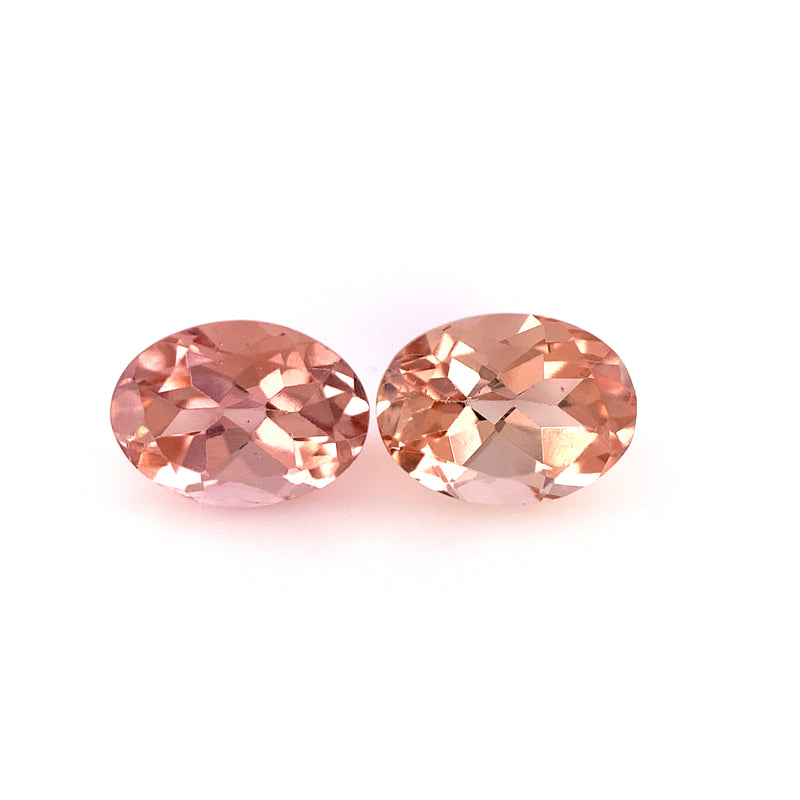 Peach Tourmaline Oval Faceted 1.75ct