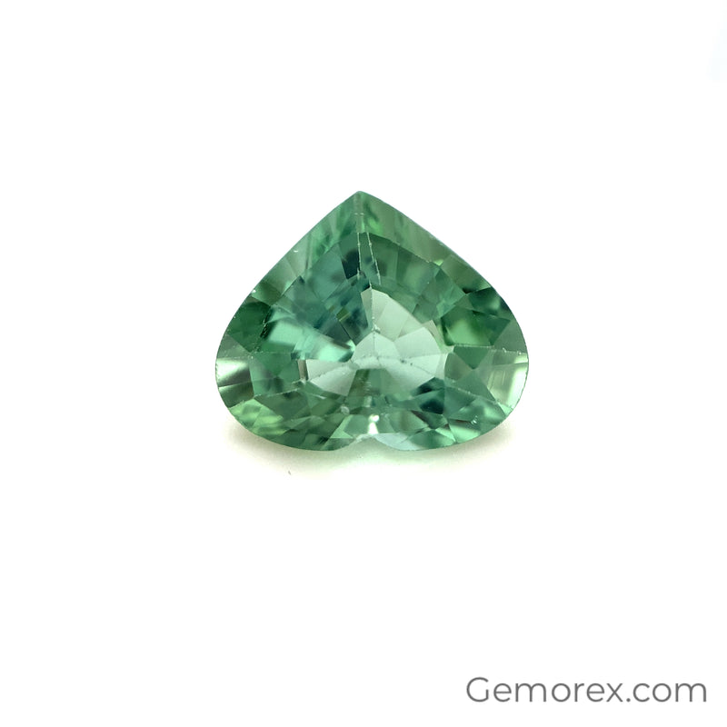 Teal Tourmaline Heart Faceted 3.42ct