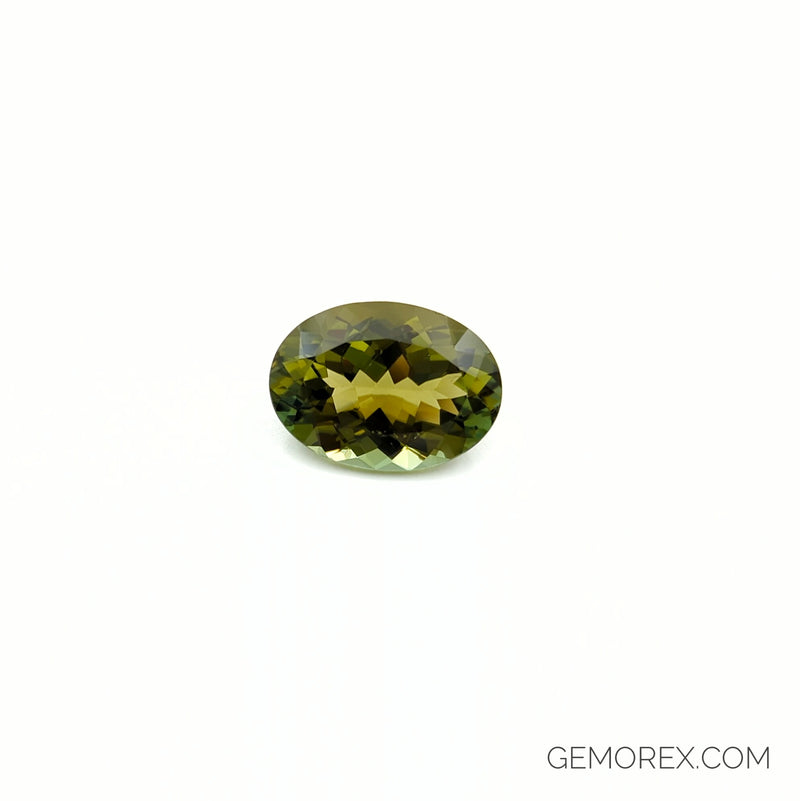 Olive Tourmaline Oval Faceted 13.69ct